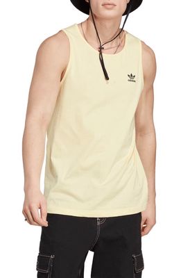 adidas Trefoil Essential Cotton Tank in Almost Yellow