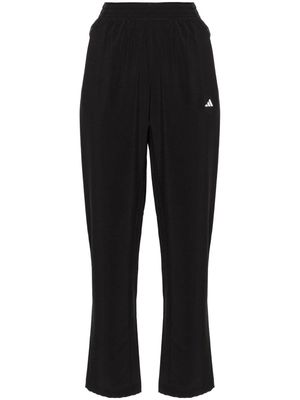adidas trefoil-logo tapered trousers - Black