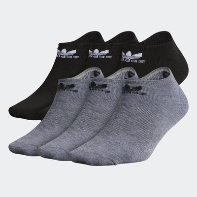 adidas Trefoil No-Show Socks 6 Pairs Grey M