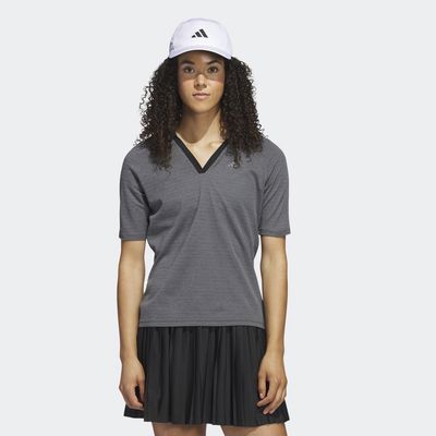adidas Ultimate365 Tour No-Show Half-Sleeve Golf Polo Shirt Black XS Womens