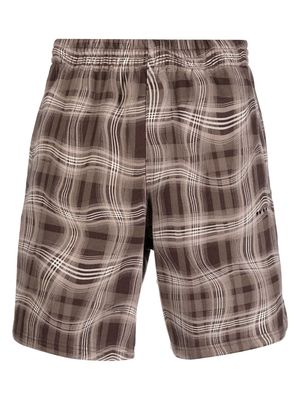 adidas wave-check bermuda shorts - Brown