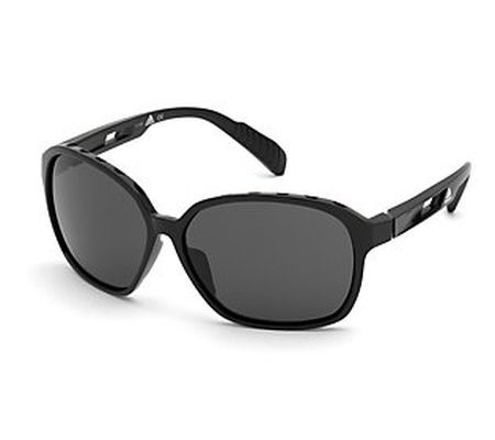 Adidas Women's Shiny Black Round Sunglasses