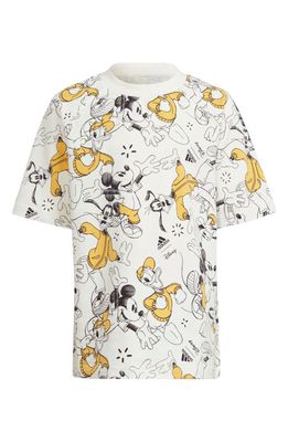 adidas x Disney Kids' Mickey & Friends T-Shirt in Off White/Yellow/Black