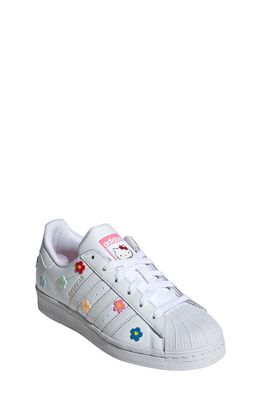 adidas x Hello Kitty Kids' Superstar Sneaker in White/White/Black