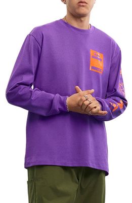 adidas x IVY PARK Long Sleeve Graphic Tee in Active Purple