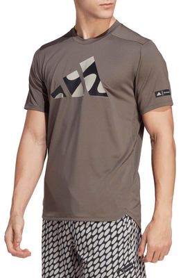 adidas x Marimekko Designed for Training Graphic T-Shirt in Branch/Light Brown/Black