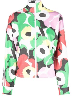 adidas x Marimekko floral print zip-up track jacket - White