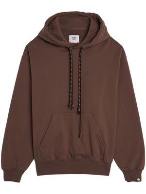 adidas x SFTM cotton hoodie - Brown