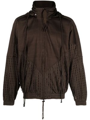 adidas x Song for the Mute panelled hooded jacket - Brown
