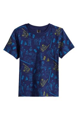 adidas x Star Wars Kids' Young Jedi T-Shirt in Dark Blue/Multicolor