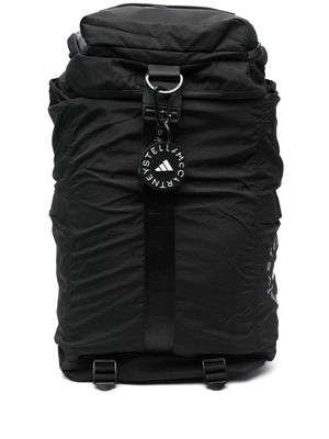 adidas x Stella McCartney logo-print backpack - Black