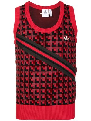 adidas x Wales Bonner knitted vest top - Red