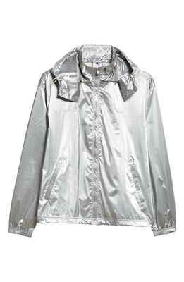 ADIDAS X WALES BONNER Metallic Hooded Jacket in Silver Met