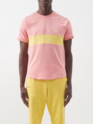 Adidas X Wales Bonner - Striped Organic Cotton-jersey T-shirt - Mens - Pink