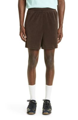 ADIDAS X WALES BONNER Terry Cloth Athletic Shorts in Dark Brown