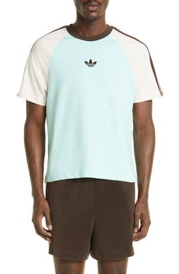 ADIDAS X WALES BONNER Trefoil Embroidered T-Shirt in Clear Mint