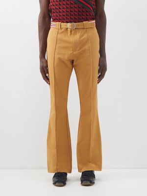 Adidas X Wales Bonner - Wb Logo Cotton-blend Chinos - Mens - Beige