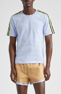 ADIDAS X WALES BONNER x Wales Bonner Set-In Cotton T-Shirt in Blue 