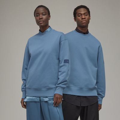 adidas Y-3 Organic Cotton Terry Crew Sweater Altered Blue S Unisex