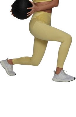 adidas Yoga Studio 7/8 Training Leggings in Almost Yellow
