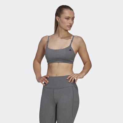adidas Yoga Studio Light-Support Bra Dark Grey Heather XL A-C Womens
