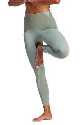 adidas Yoga Studio Luxe 7/8 Leggings in Silver Green