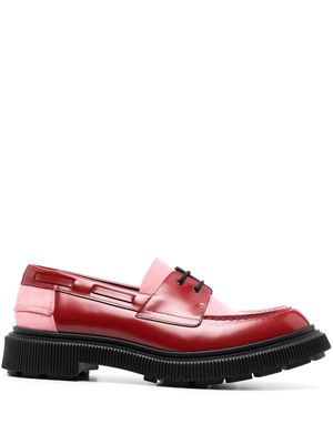Adieu Paris chunky panelled Oxford shoes - Red