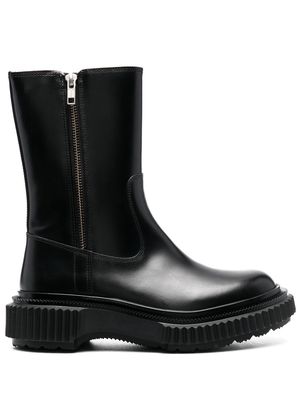 Adieu Paris double zip detail boots - Black