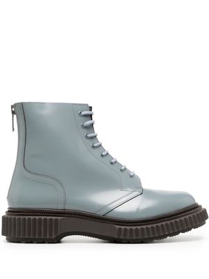 Adieu Paris x Undercover Type 196 50mm leather ankle boots - Blue