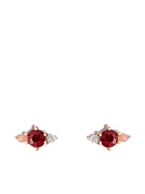 Adina Reyter 14kt yellow gold diamond, ruby and opal earrings