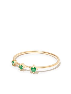 Adina Reyter 14kt yellow gold emerald stacking ring
