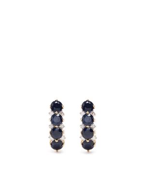 Adina Reyter 14kt yellow gold sapphire earrings - Black