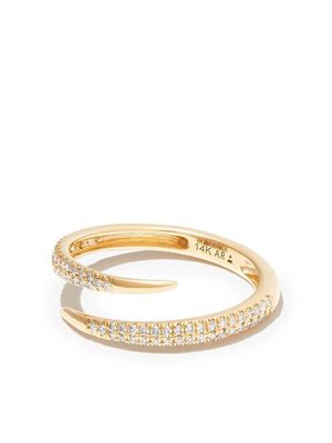 Adina Reyter 14kt yellow gold Thorn diamond wrap ring