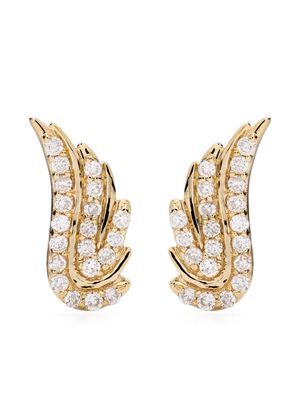 Adina Reyter 14kt yellow gold Wing diamond stud earrings