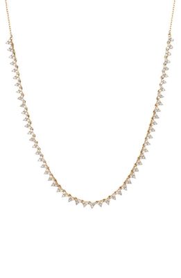 Adina Reyter Diamond Cluster Half Riviera Necklace in Yellow Gold
