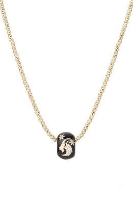 Adina Reyter Diamond Zodiac Pendant Necklace in Yellow Gold /Capricorn 