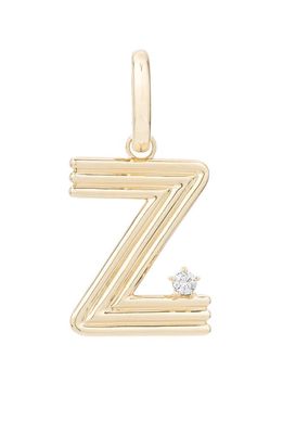 Adina Reyter Groovy Initial Diamond Pendant Charm in Yellow Gold - Z 