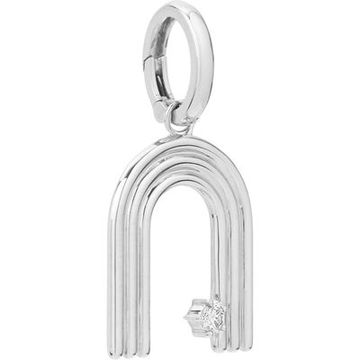 Adina Reyter Groovy Letter Charm Pendant in Silver - N 