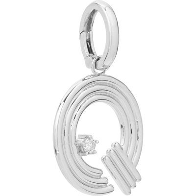 Adina Reyter Groovy Letter Charm Pendant in Silver - Q 