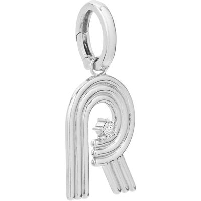 Adina Reyter Groovy Letter Charm Pendant in Silver - R 