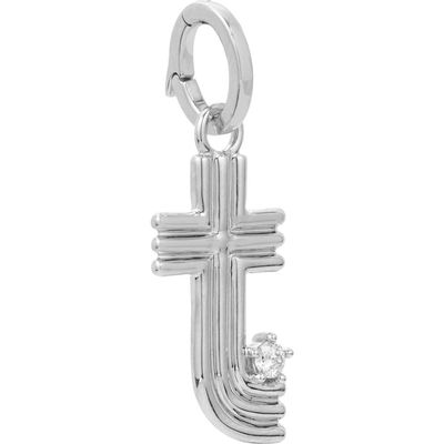 Adina Reyter Groovy Letter Charm Pendant in Silver - T 