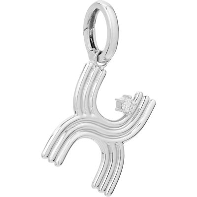 Adina Reyter Groovy Letter Charm Pendant in Silver - X 