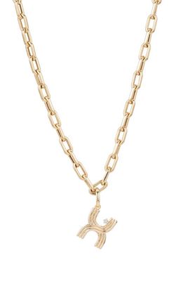 Adina Reyter Initial Diamond Pendant Necklace in Yellow Gold