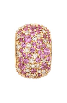 Adina Reyter Pavé Pink Sapphire & Diamond Pendant Charm in Yellow Gold