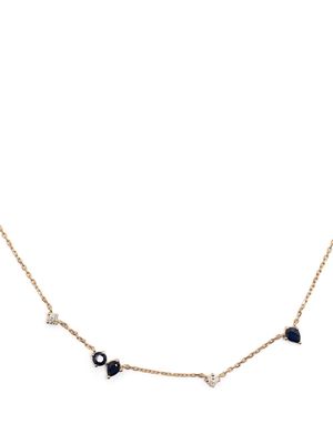 Adina Reyter Premier Amigos 14kt yellow gold sapphire and diamond necklace
