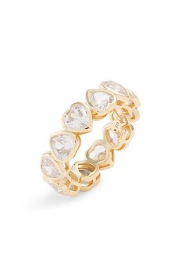 Adina's Jewels Cubic Zirconia Bezel Eternity Ring in Gold