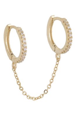 Adina's Jewels Double Piercing Huggie Earring in Gold