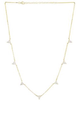 Adina's Jewels Multi Heart Necklace in Metallic Gold.
