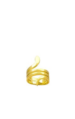 Adina's Jewels Solid Snake Twist Ring in Metallic Gold