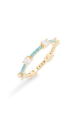 Adina's Jewels Thin Eternity Ring in Turquoise